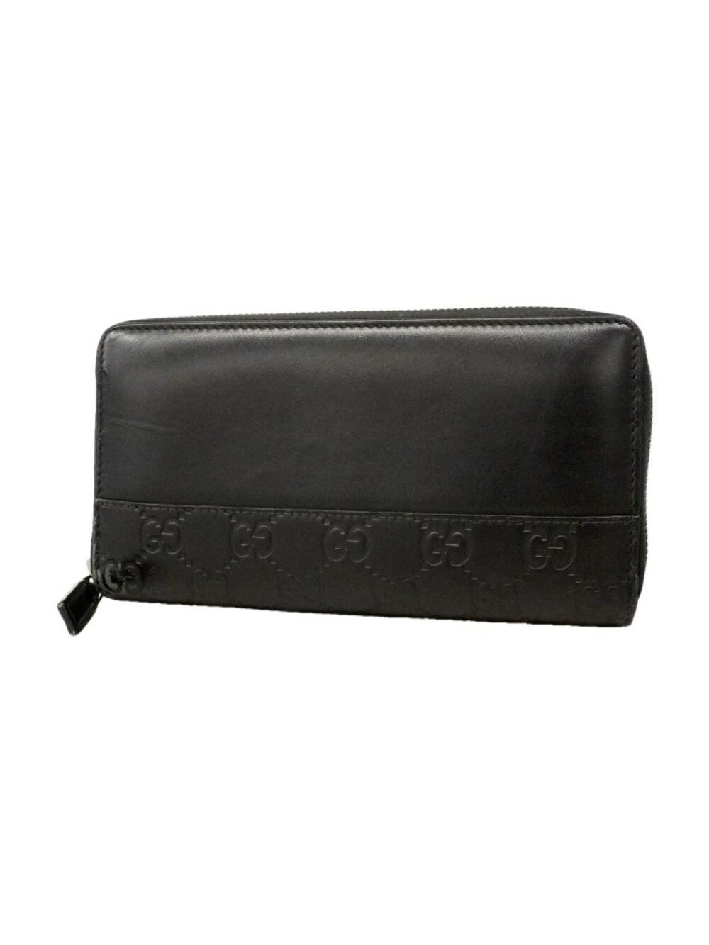 Gucci Wallet Guccissima Leather Black Silver